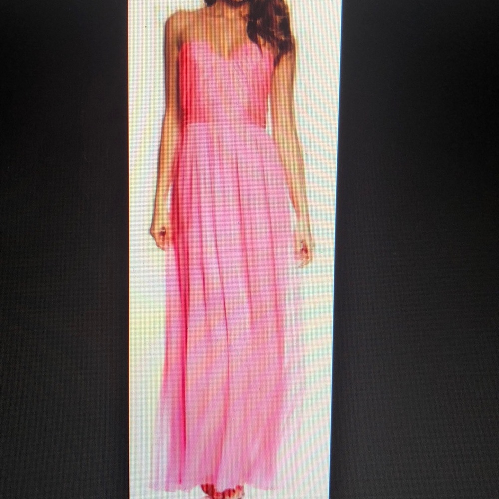 NWT ABS WOVEN hot pink gown! STUNNING!